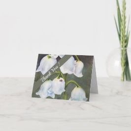 Tarjeta De Agradecimiento Acuarela del lirio de los valles floral