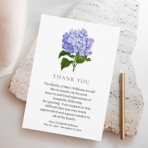 Tarjeta De Agradecimiento Acuarela Floral Bereavement Funeral Gracias