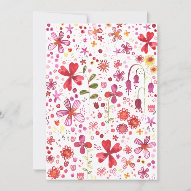 Tarjeta De Agradecimiento Acuarela floral moderna (Anverso)