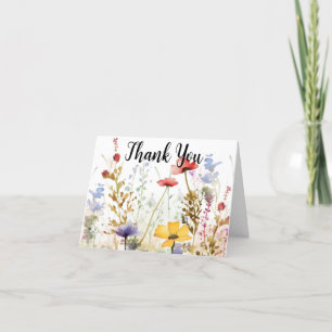 Tarjeta De Agradecimiento Acuarela floral moderna personalizada