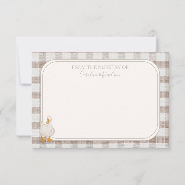 Tarjeta De Agradecimiento Acuarela Gosa Placa Neutra (Anverso)