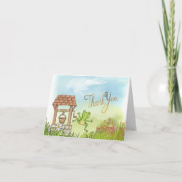 Tarjeta De Agradecimiento Acuarela Gracias Notecard con un buen deseo