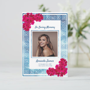 Tarjeta De Agradecimiento Acuarela Grecian Elegance Funeral