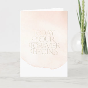 Tarjeta De Agradecimiento Acuarela Hoy Por Siempre Comienza boda
