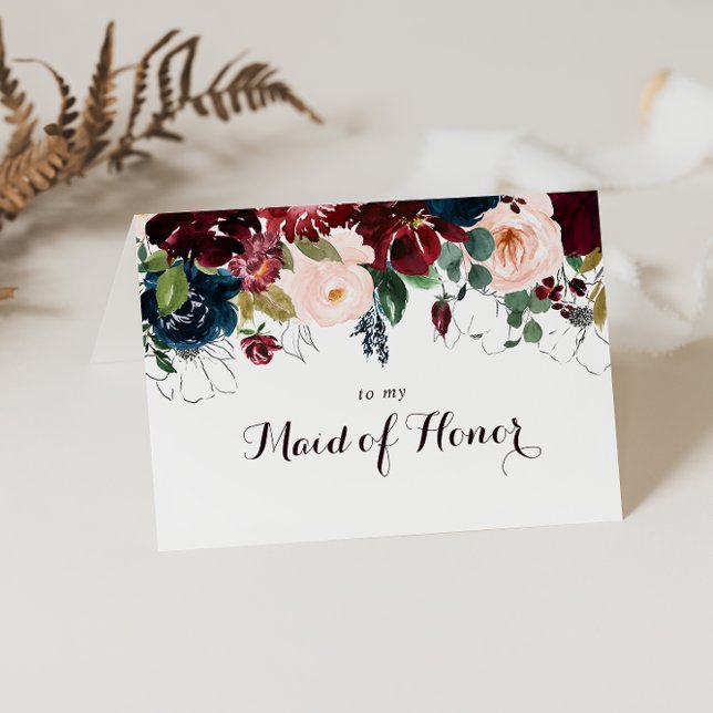 Tarjeta De Agradecimiento Acuarela Illustrated Fall Bridal Party Gracias (Subido por el creador)