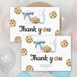 Tarjeta De Agradecimiento Acuarela Leche y Galletas Gracias por la revelació