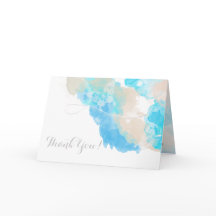 Acuarela Mariposa Océano Shore Gracias