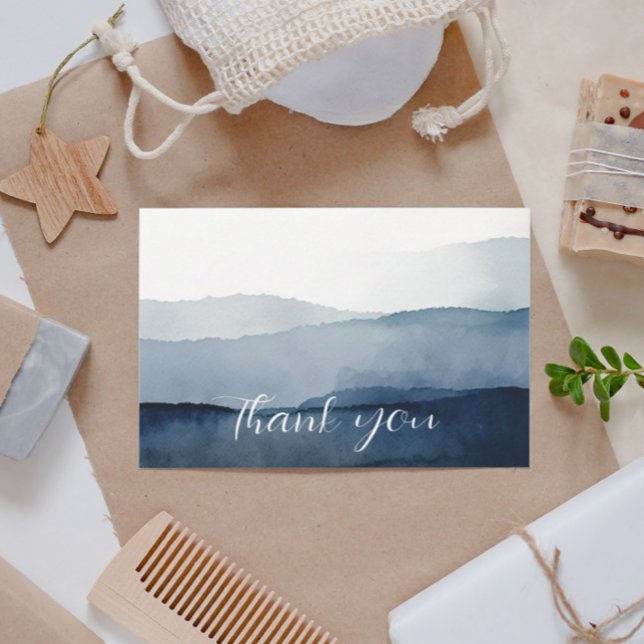 Tarjeta De Agradecimiento Acuarela náutica minimalista (Subido por el creador)