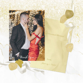 Tarjeta De Agradecimiento Acuarela Noelle Gold