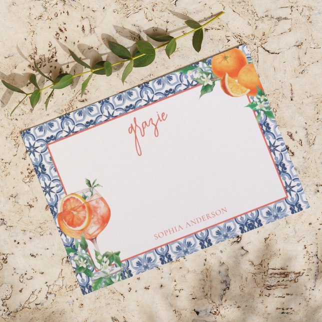 Tarjeta De Agradecimiento Acuarela que es más ducha de novia Spritz (Subido por el creador)