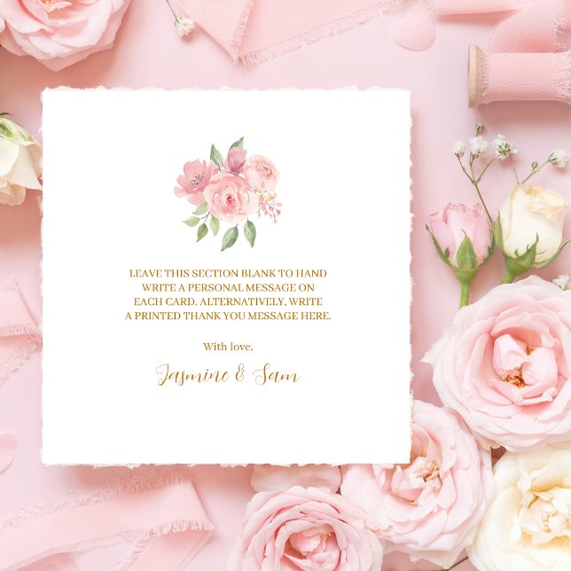 Tarjeta De Agradecimiento acuarela ROSA (Subido por el creador)