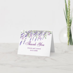 Tarjeta De Agradecimiento Acuarela Simple Elegante Boda Boho Gracias