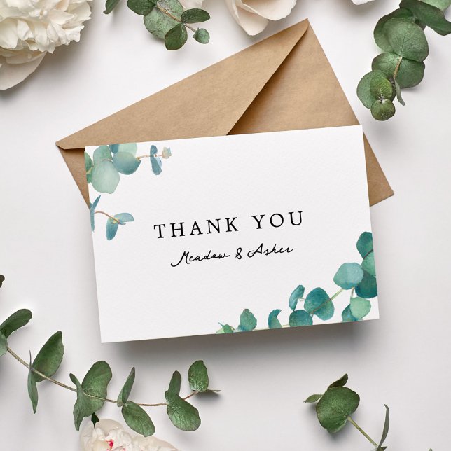 Tarjeta De Agradecimiento Adelaide Boda Eucalyptus Gracias (Subido por el creador)