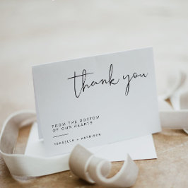 Tarjeta De Agradecimiento ADELLA Edgy Moderno Minimalista Simple Gracias