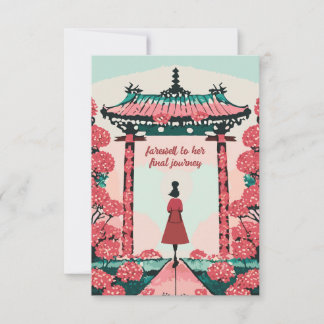 Tarjeta De Agradecimiento Adiós a su viaje final