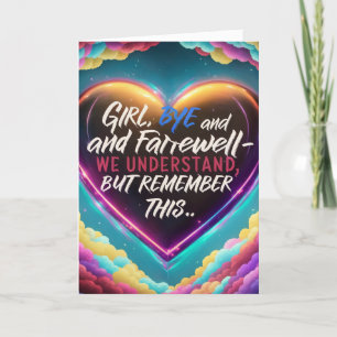 Tarjeta De Agradecimiento Adiós, adiós