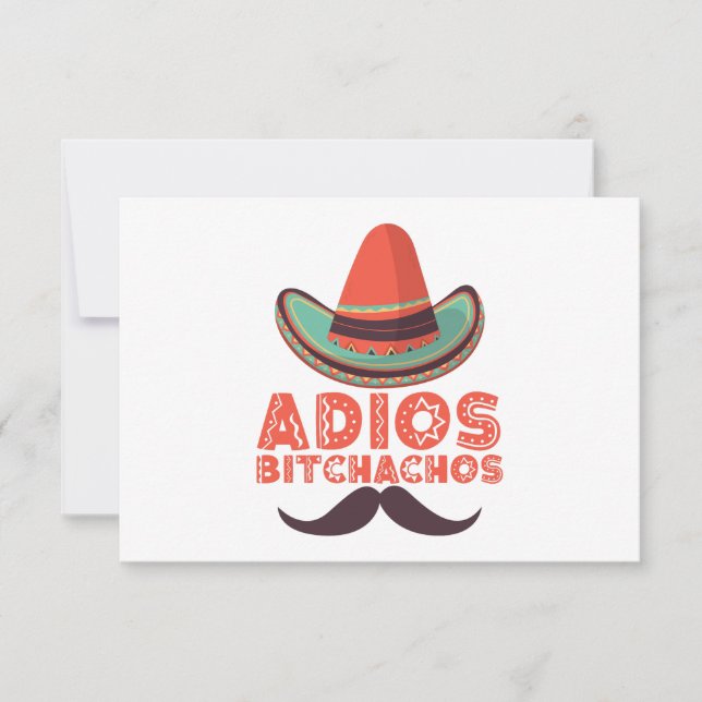 Tarjeta De Agradecimiento Adiós bitchachos Sombrero retro Cinco de mayo (Anverso)