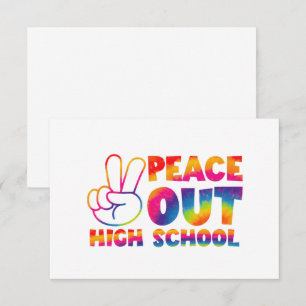 Tarjeta De Agradecimiento Adiós Escuela Secundaria Tie Dye Último Día De Esc