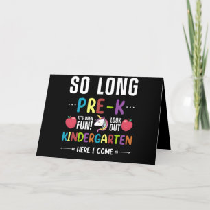 Tarjeta De Agradecimiento Adiós Pre-K Jardín de Infancia Aquí Voy Pre-k