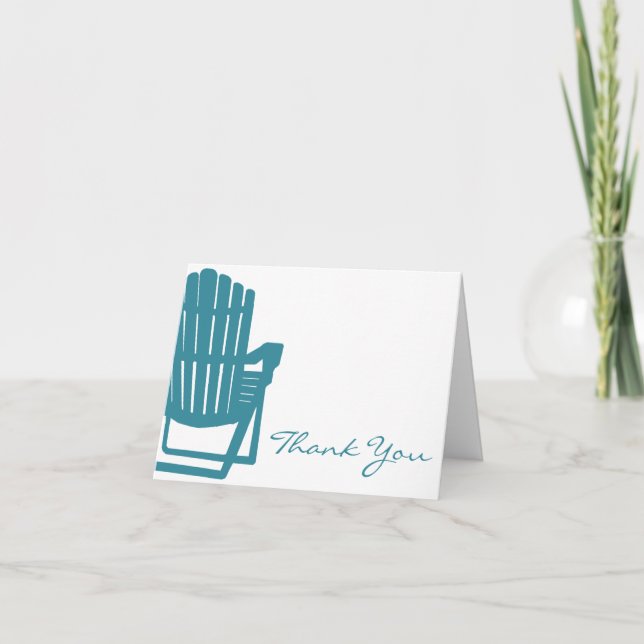 Tarjeta De Agradecimiento Adirondack Chair Gracias (Anverso)