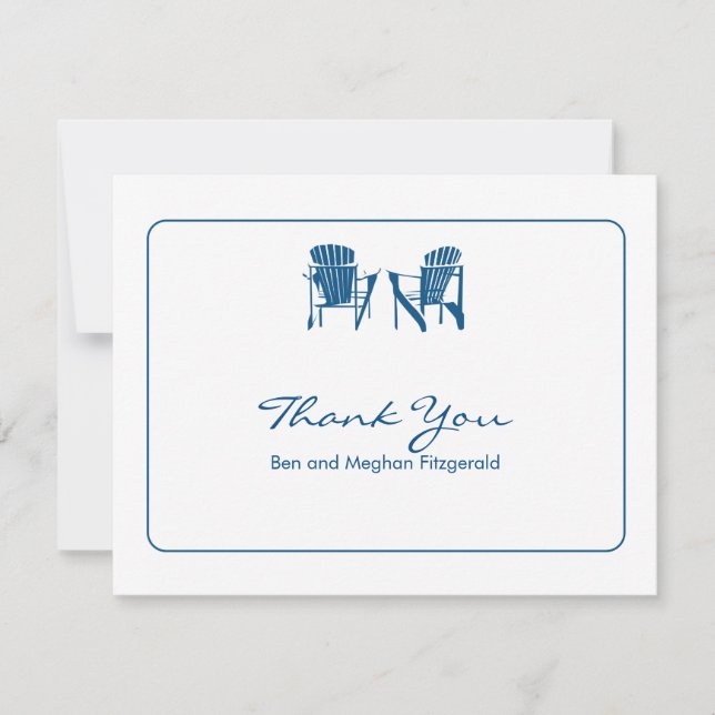 Tarjeta De Agradecimiento Adirondack Chairs Thank You (Anverso)