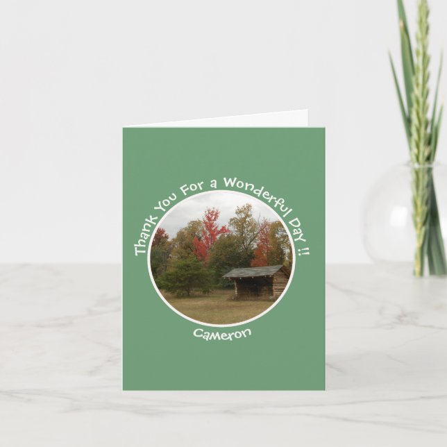 Tarjeta De Agradecimiento Adirondack Lean-to en artículos de la fiesta de cu (Anverso)