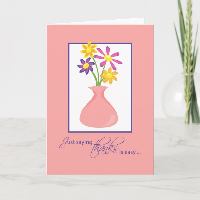 Tarjeta De Agradecimiento Admin Pro Day Flowers Gracias (Anverso)