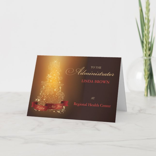 Tarjeta De Agradecimiento Administrador: Gracias Navidades, personalizar bus (Anverso)