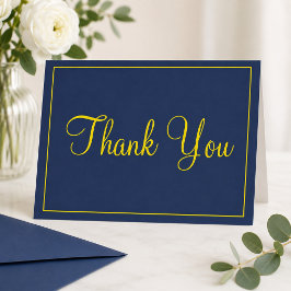 Tarjeta De Agradecimiento Admirable Gracias Azul y Amarillo