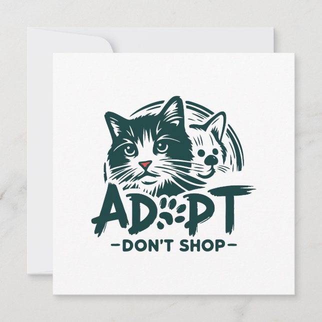 Tarjeta De Agradecimiento Adopta no compres 1 (Anverso)