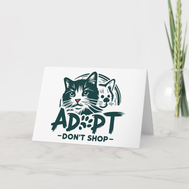 Tarjeta De Agradecimiento Adopta no compres 1 (Anverso)