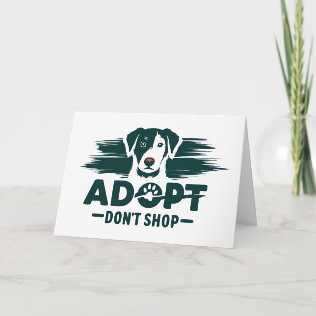 Tarjeta De Agradecimiento Adoptar no comprar 2 (Anverso)