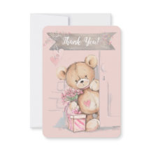 Adorable acuarela Teddy Bear Baby Shower