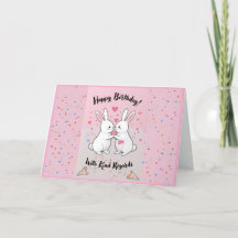 Adorable Bunny Birday Card