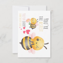 Tarjeta De Agradecimiento Adorable Maestro De Temas De Abeja - Gracioso