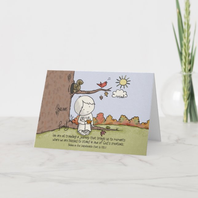 Tarjeta De Agradecimiento Adoradas por las bendiciones de Dios (Anverso)