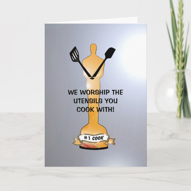 Tarjeta De Agradecimiento ¡Adoramos Los Utensilios Con Los Que Cocinas! Grac (Anverso)