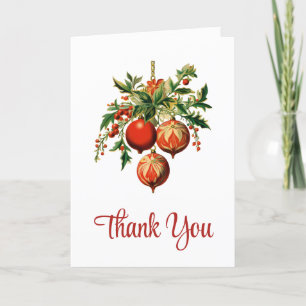 Tarjeta De Agradecimiento Adornos de árbol de Navidad Retro Cool