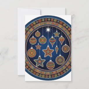 TARJETA DE AGRADECIMIENTO ADORNOS DE NAVIDAD