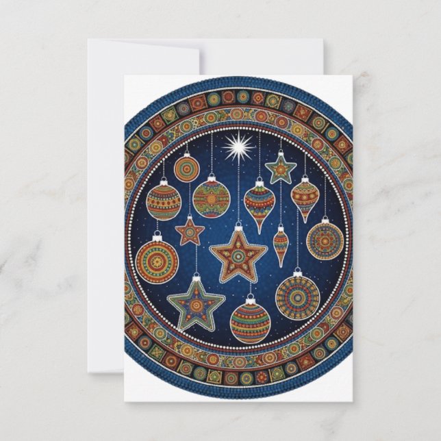 TARJETA DE AGRADECIMIENTO ADORNOS DE NAVIDAD (Anverso)