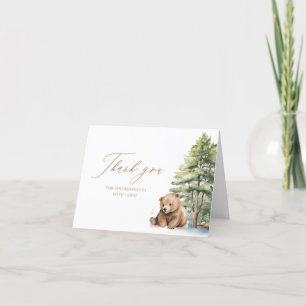 Tarjeta De Agradecimiento Adventure Awath Woodland Bear Shipping