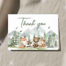 Adventure Begin Woodland Animals Baby Shower