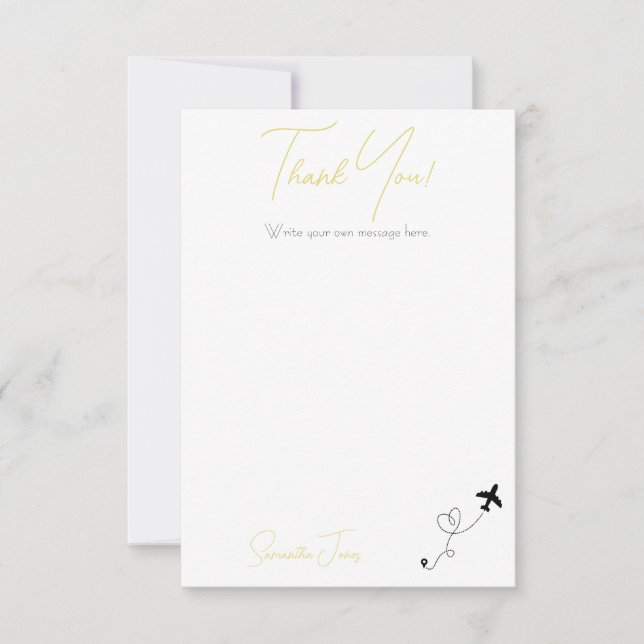 Tarjeta De Agradecimiento Adventure Begins College Graduation Party (Anverso)