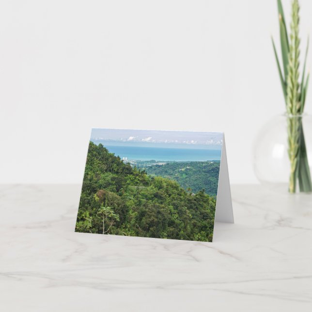 Tarjeta De Agradecimiento Aerolíneas de puerto costero rico en el yunque (Anverso)