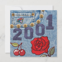 Afiche de época 2001 Cumpleaños o Reunión