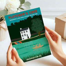 Tarjeta De Agradecimiento Afiche de viaje retro La cala de Fletcher en Washi