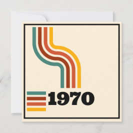 Tarjeta De Agradecimiento Afiche retro vintage de 1970 Cumpleaños o Reunión