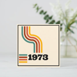 Tarjeta De Agradecimiento Afiche retro vintage de 1973 Cumpleaños o Reunión