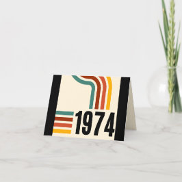 Tarjeta De Agradecimiento Afiche retro vintage de 1974 50 cumpleaños