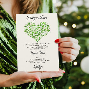 Tarjeta De Agradecimiento Afortunada en el amor por San Patricio